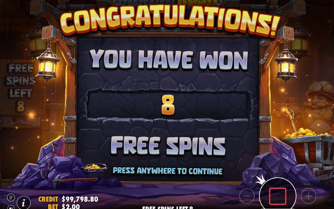 Free spins startar med Nuggets kvar på skärmen