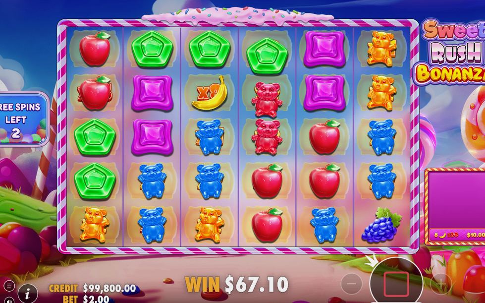 Free Spins under spel på rutnätet med 6x5 rutor