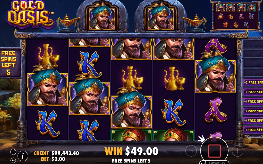Free Spins-läget med spelets egna symboler