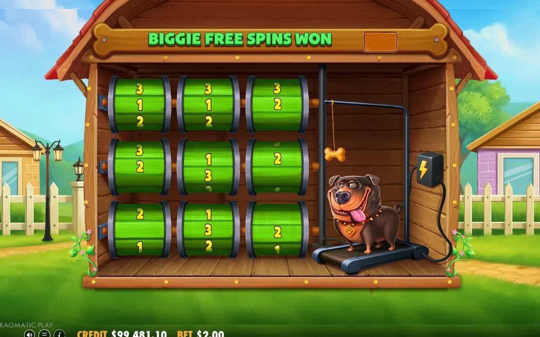 Bonusskärm med Free Spins och Sticky WILD